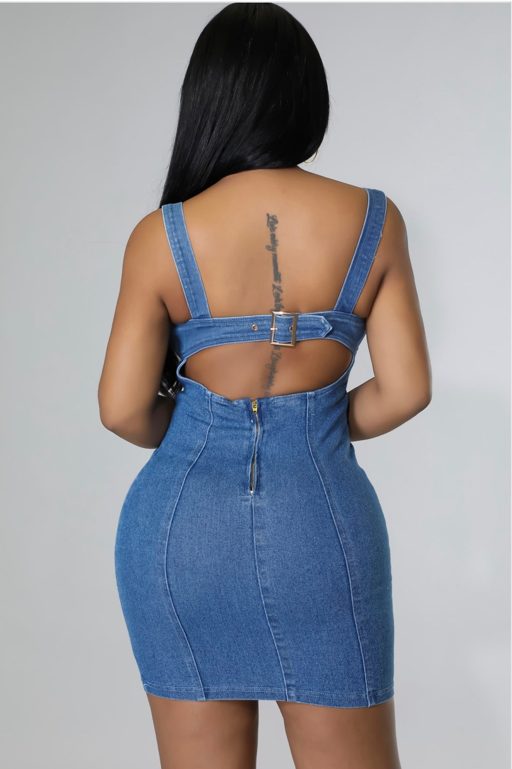 Cut It Out Denim Dress