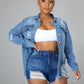 Distressed Blue Jean Jacket