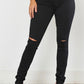 Knee slit skinny