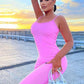 Bubble gum maxi dress